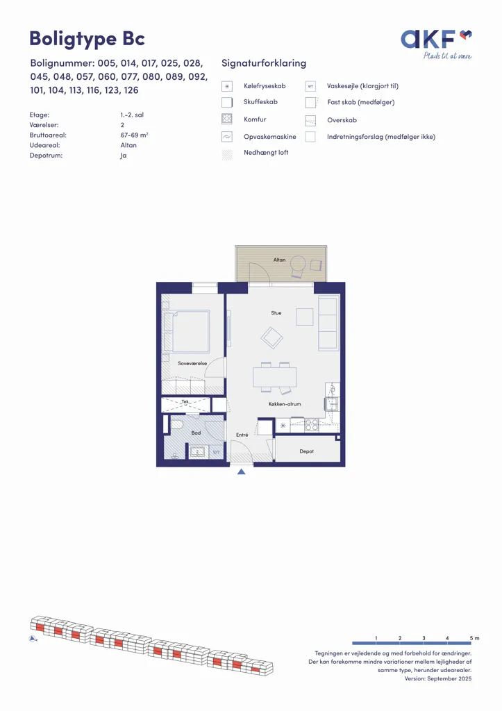Light 2-Bedroom Flat with Terrace in Glostrup