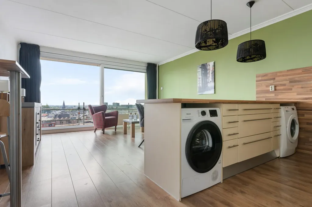 Séjour - Galerijflat with City View in Enschede