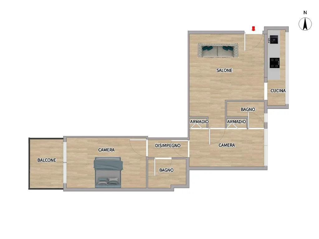 Plan - Penthouse with Sea View in Naples