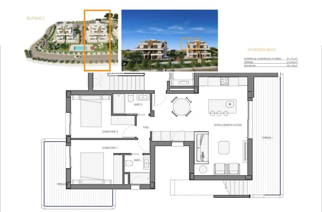 New-Build Apartment with Pool in Hacienda del Alamo