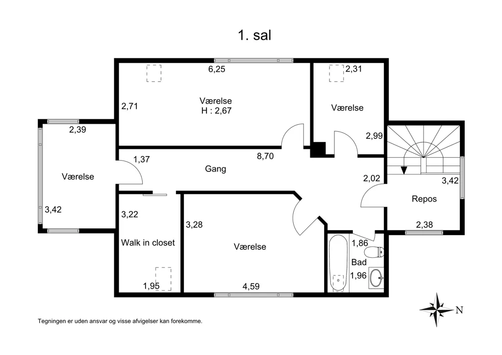 Plan - Charming Villa with Nature View in Aabenraa