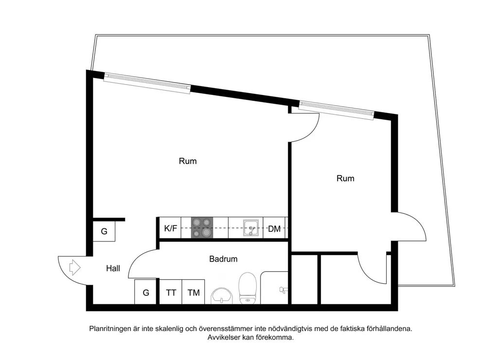 Planimetria - Modern Apartment with West-Facing Terrace in Sundbyberg