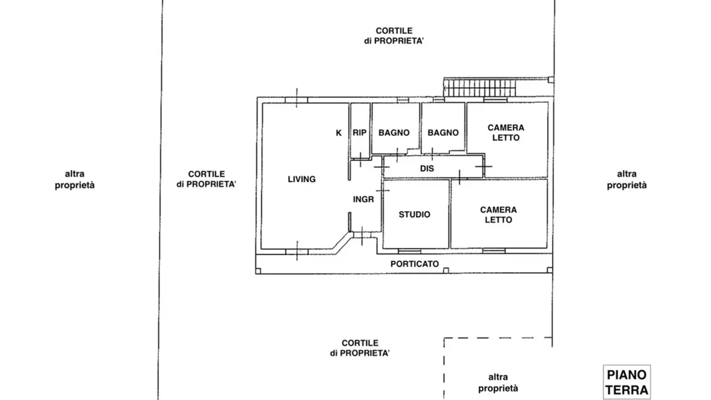 Plan - Quadrilocale with Garden in Garlasco