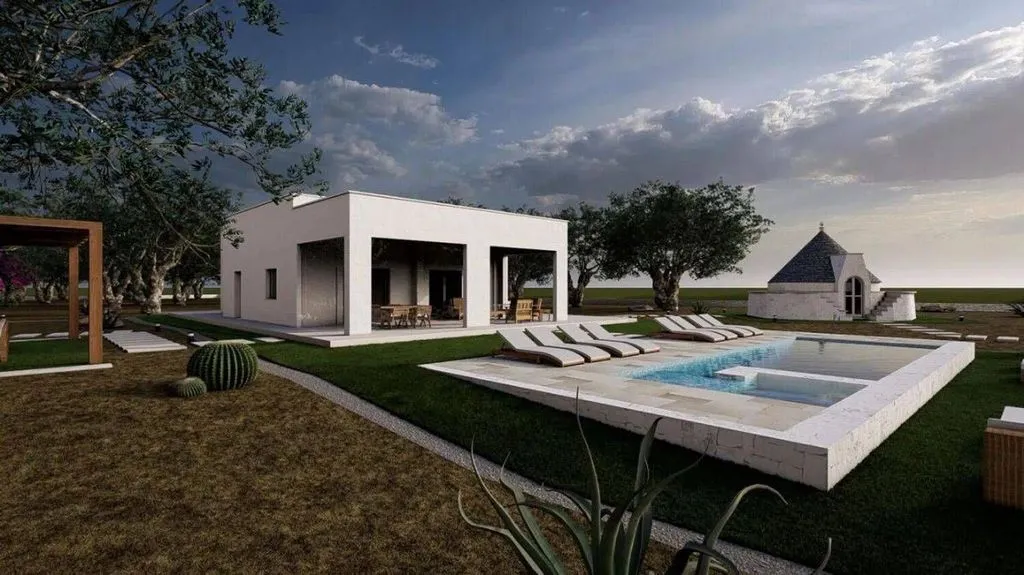 Bassein - Approved Villa Project with Pool in Ostuni