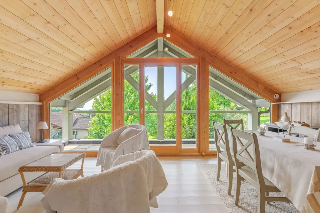 Living Room - Luxury House with Mont Blanc View near Geneva