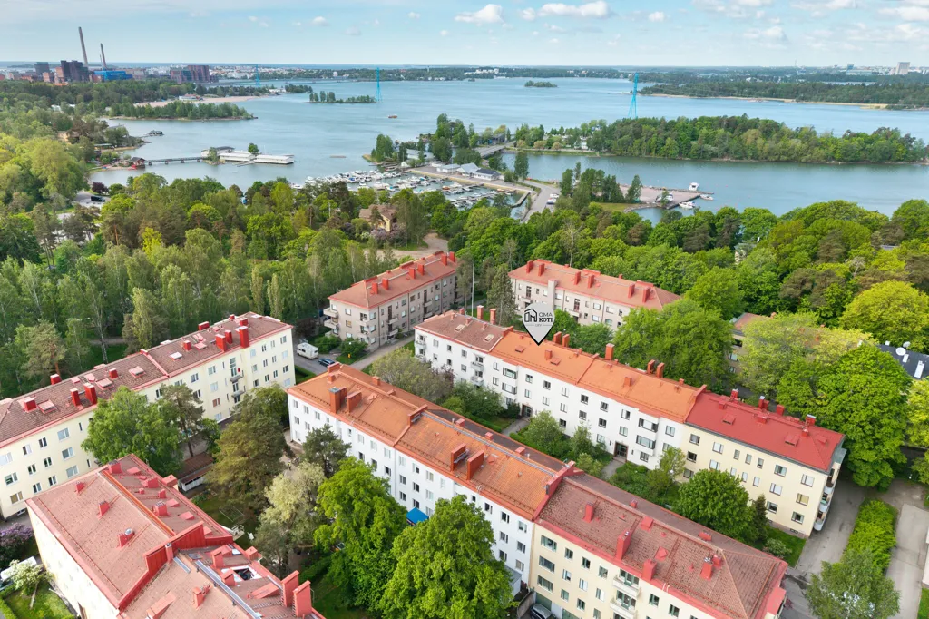 Õhuvaade - Triplex with Sea Views in Töölö