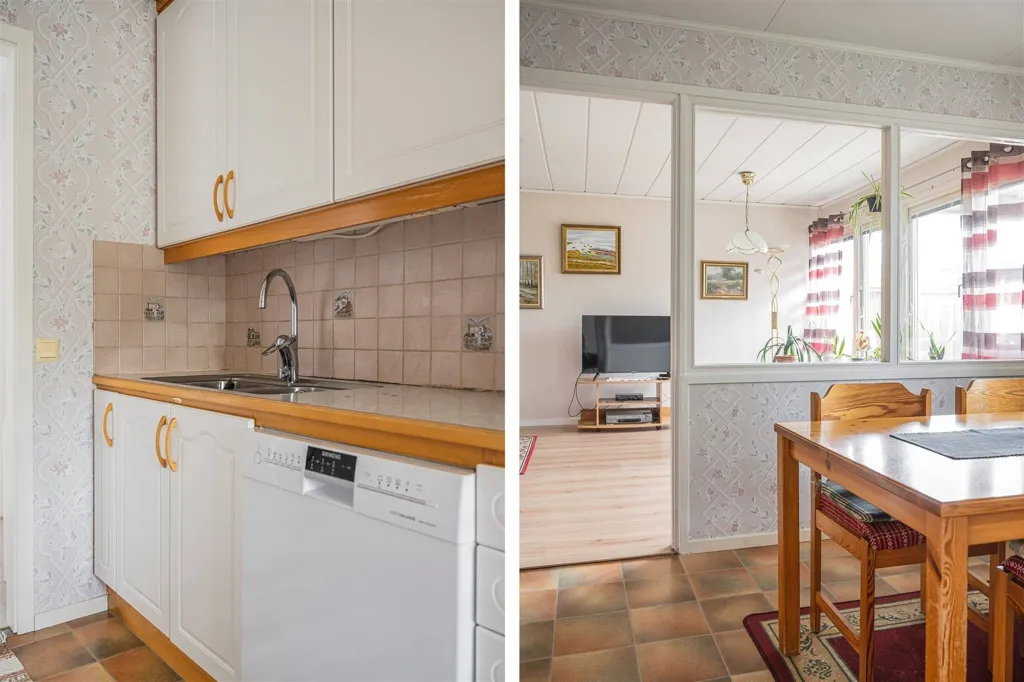 Dining Room - Terraced House with Balcony in Kvänum