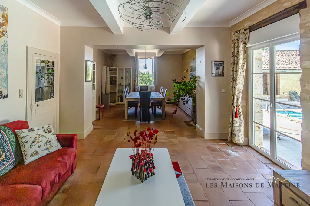 Living Room - Character House with Pool in Mauvezin, Gers