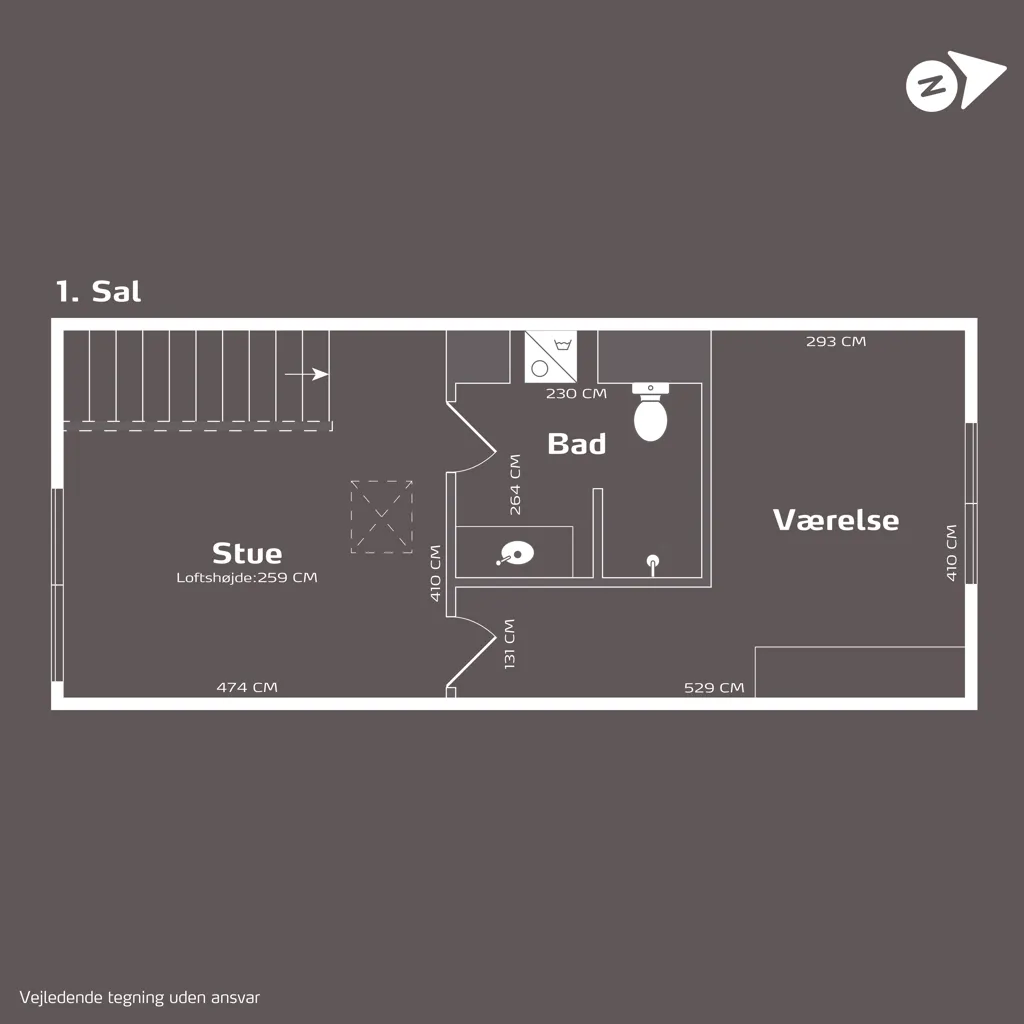 Plan - Modern Apartment with Unique Design in Roskilde
