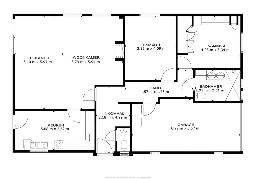 Plan - Bungalow avec Jardin dans un Quartier Calme à Aartselaar