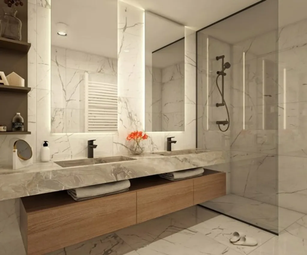 Salles de bain - Maison semi-détachée avec terrasse à Merelbeke-Melle