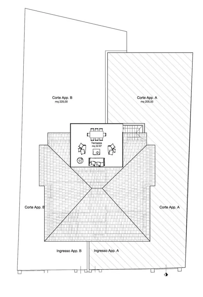 Floor Plan - Luxury Flat with Private Courtyard in Piombino