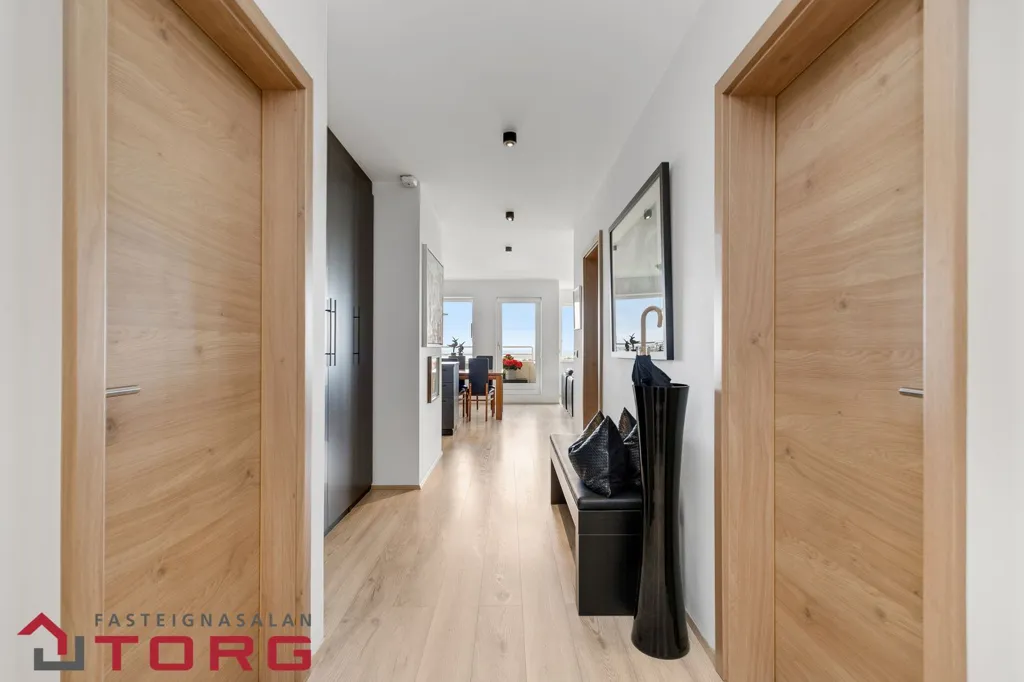 Hallway - Modernised Apartment with View in Grafarvogur