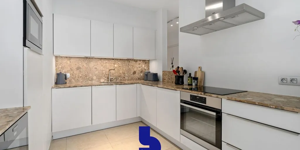 Köök - Renovated Apartment with Sea View in Ostend