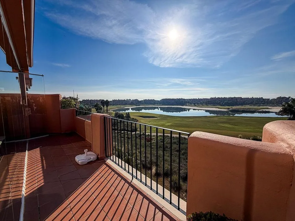 Balcony - Apartment with Pool and Golf View in Mar Menor