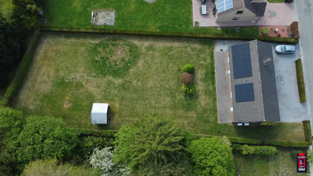 Vue aérienne - Maison de Plain-Pied avec Jardin à Ohey