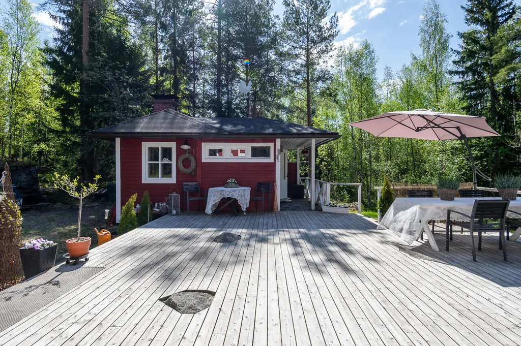 Terrace - Cottage with Sauna in Österhankmo