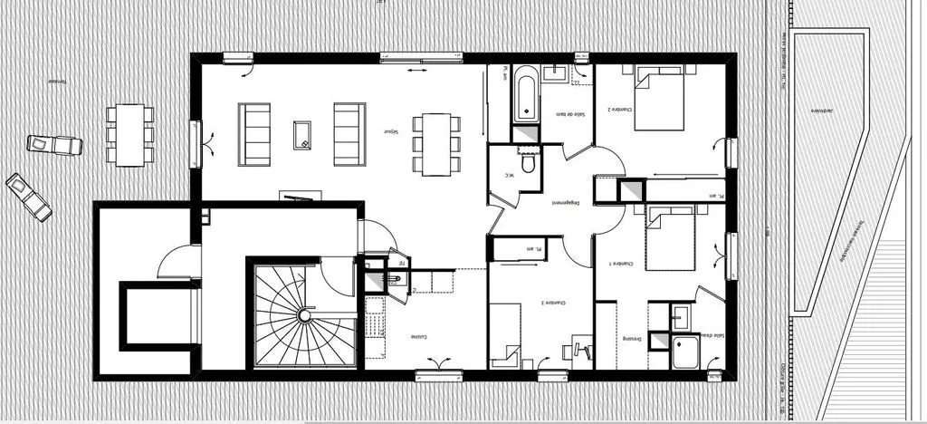 Plan - Appartement Luxe avec Terrasse à Lyon