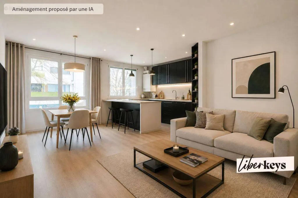 Séjour - Appartement T3 avec Terrasse à Lille Centre