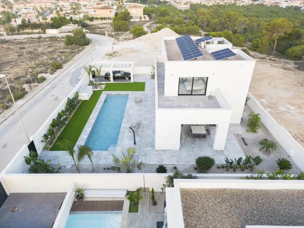 Vue aérienne - Detached Villa with Pool in La Marina, San Fulgencio