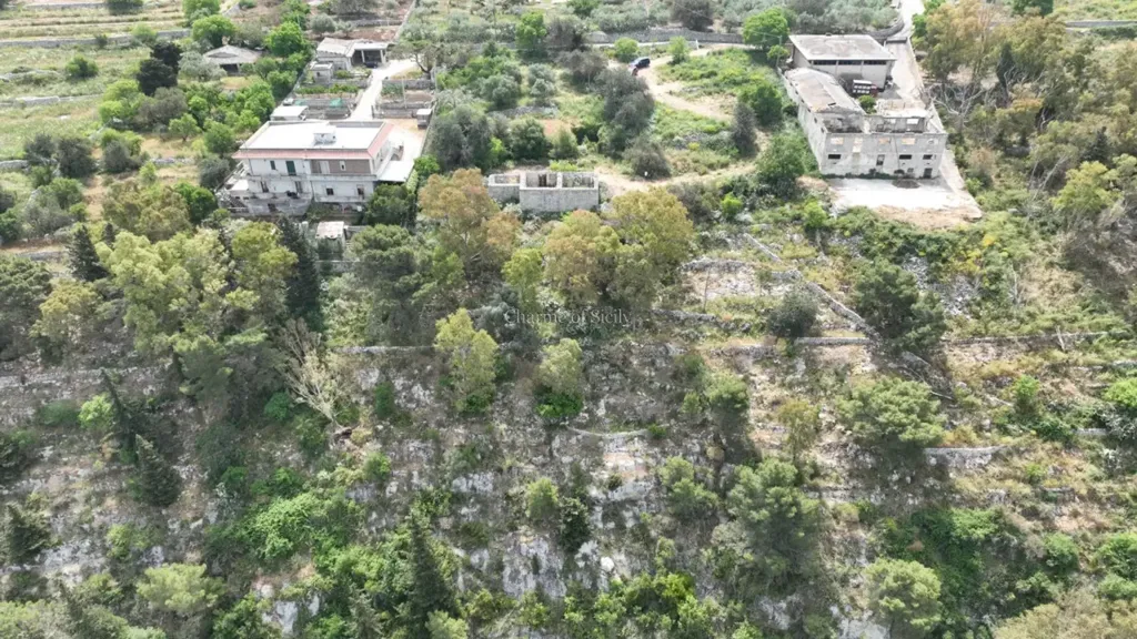 Vue aérienne - Independent House with Panoramic View in Modica