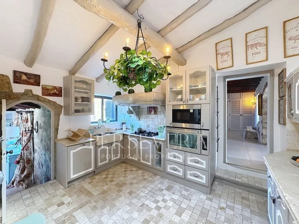 Köök - Villa with Ocean Views in Biscaia, Cascais