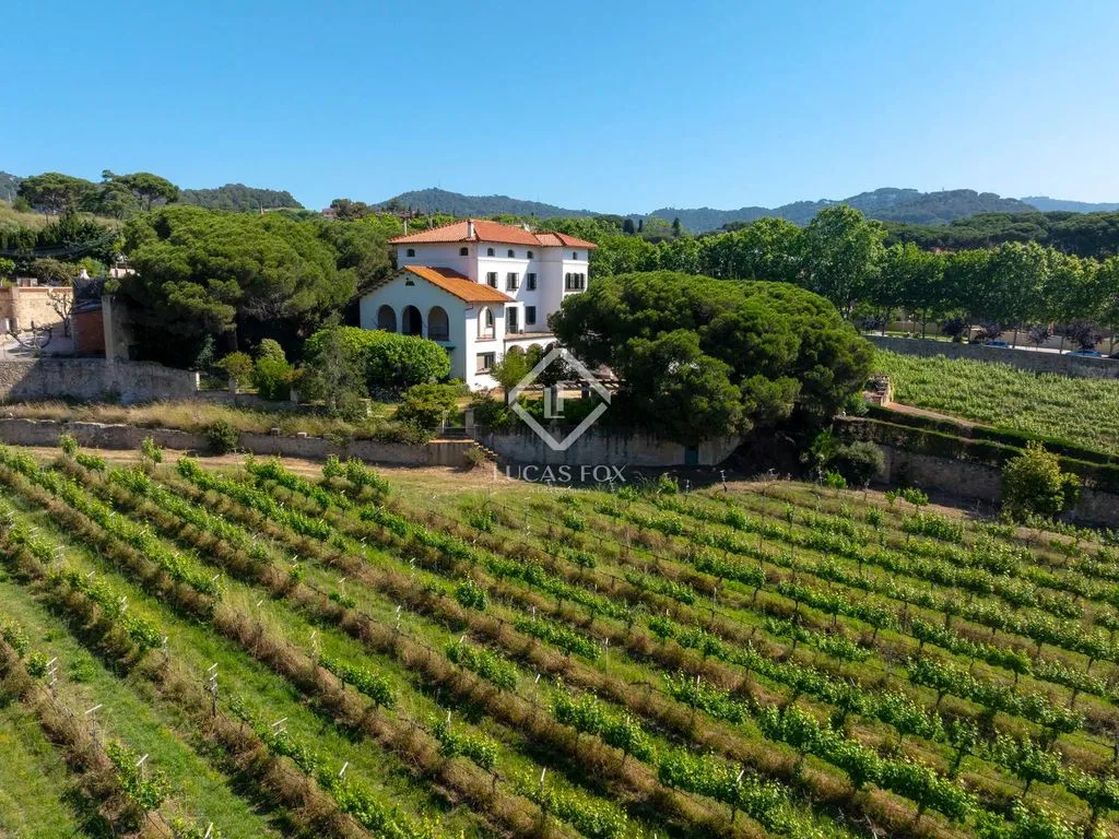Vue aérienne - Historic Country House with Vineyards in Alella