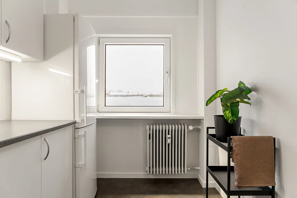 Köök - Apartment with Panoramic View in Aalborg