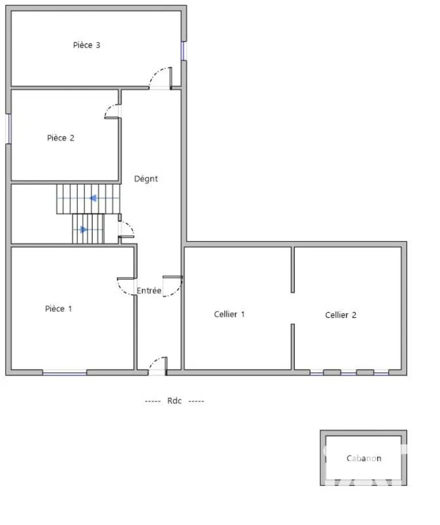 Plan - Maison d'Artisan avec Atelier à Carcassonne