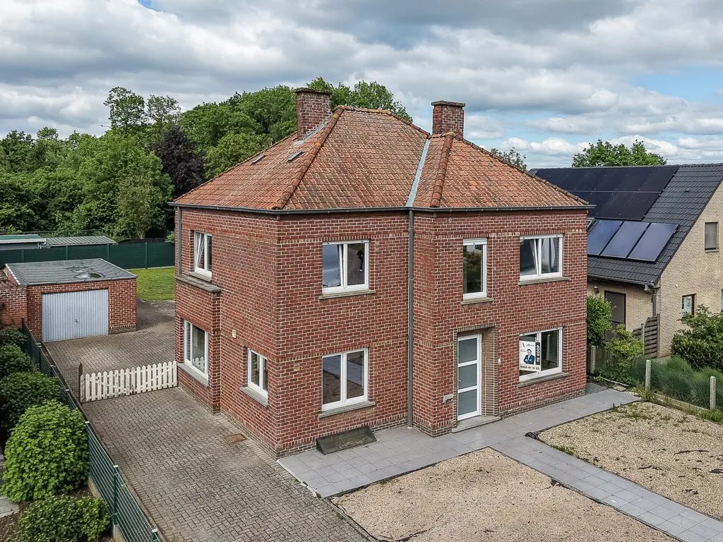Vue aérienne - Maison avec Jardin et Garage à Aalter