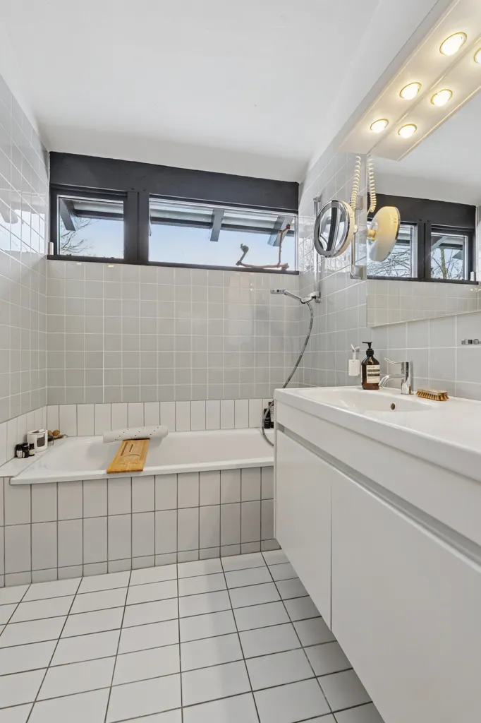 Bathrooms - Architectural Villa with Unique View in Gl. Holte