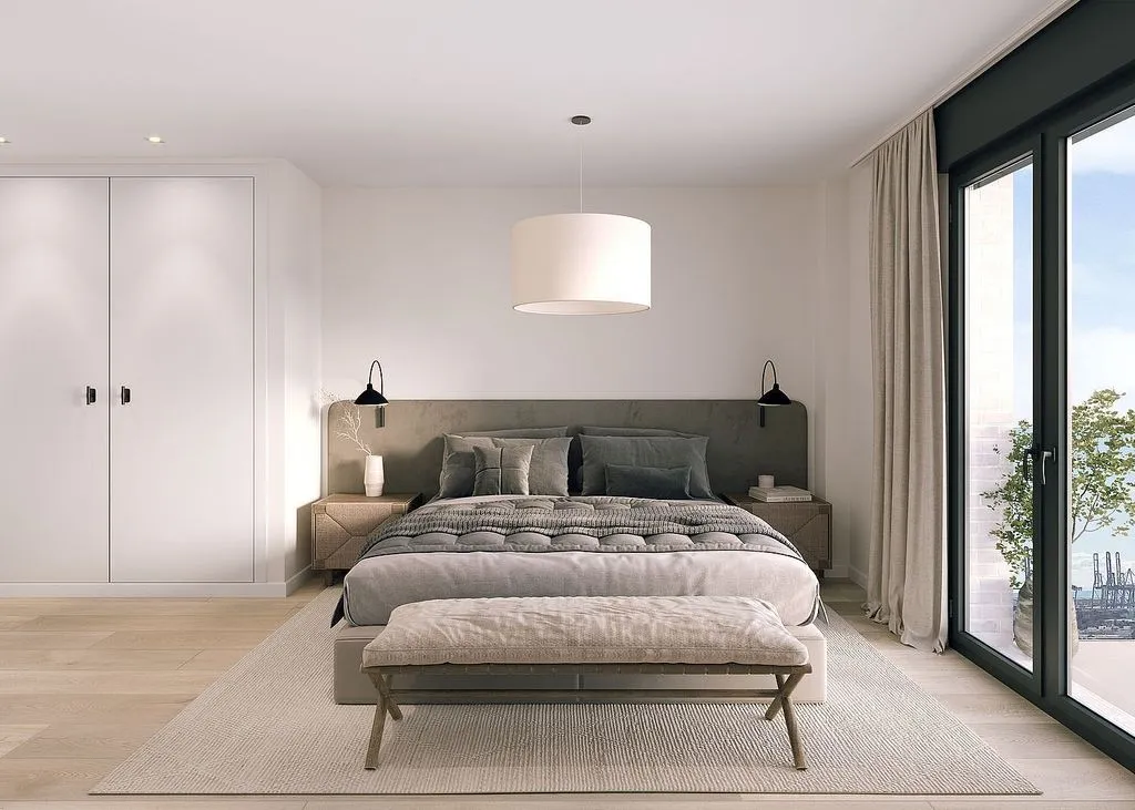 Bedrooms - New Flat with Pool in Moreras, Valencia
