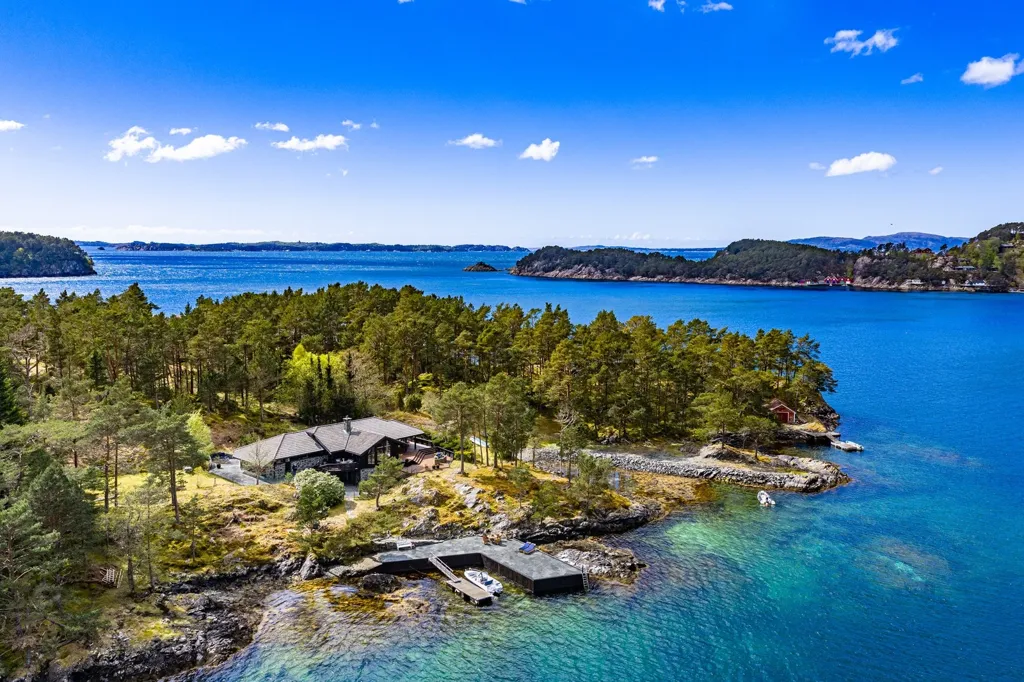 Vue aérienne - Holiday Cottage with Marina Spots in Forstrøno