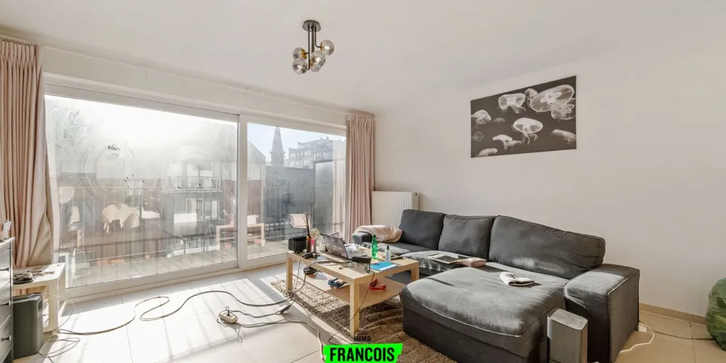 Séjour - Appartement Moderne avec Terrasse au Centre d'Ostende