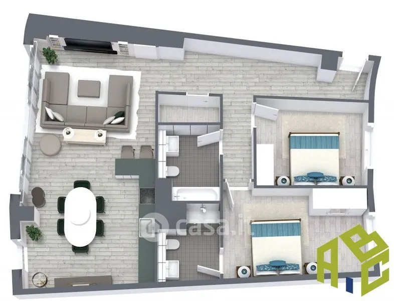 Plan - Terraced House with Garden in Castiglioncello