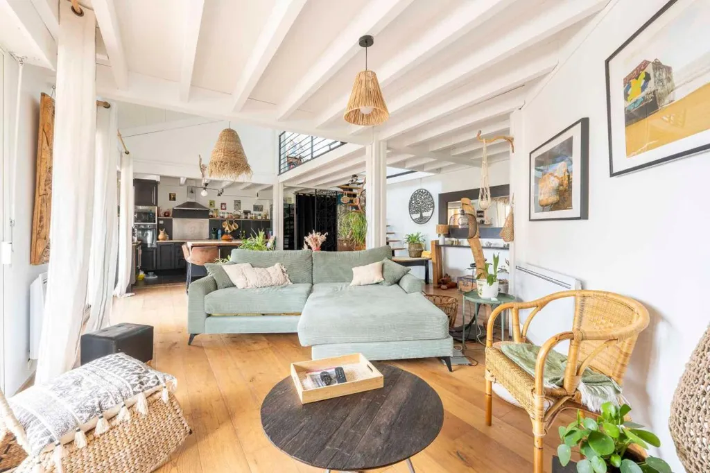 Séjour - Appartement Duplex avec Balcon à Vieux Boucau