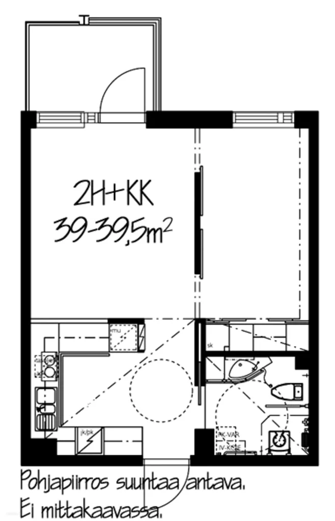 Plan - Senior-Friendly Flat with Garden View in Pitäjänmäki