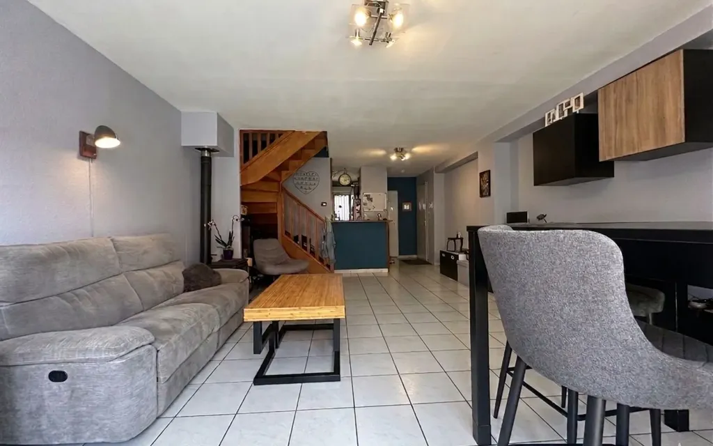 Living Room - Contemporary Villa with Terrace in Saint-Rambert-d'Albon