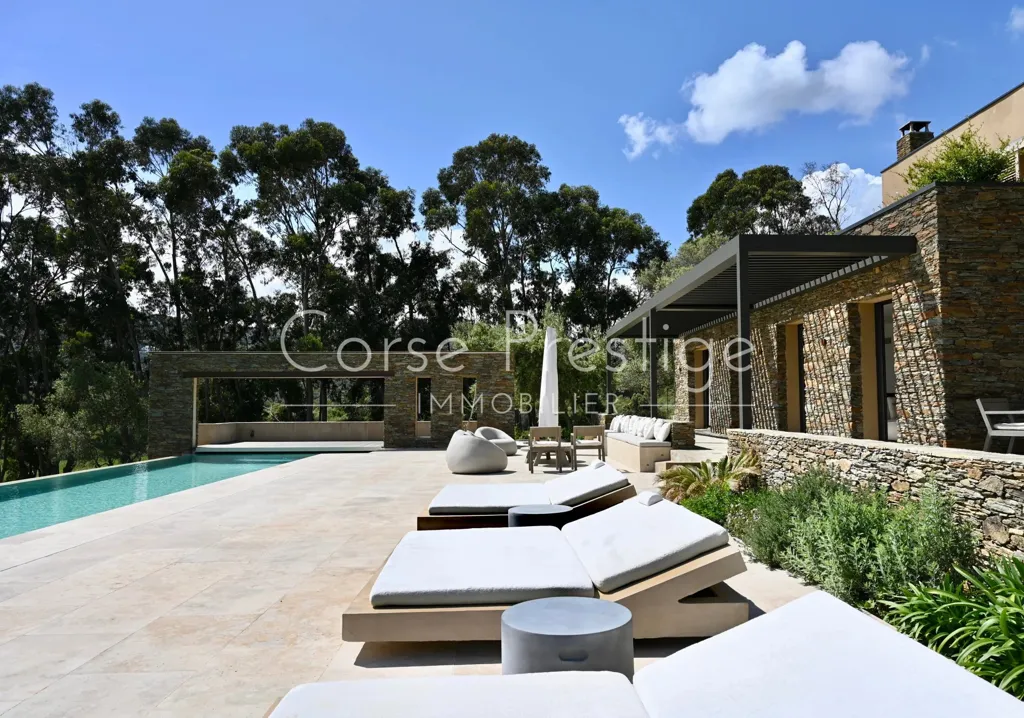 Piscine - Résidence Privée avec Vue Mer à Saint-Florent, Corse du Nord