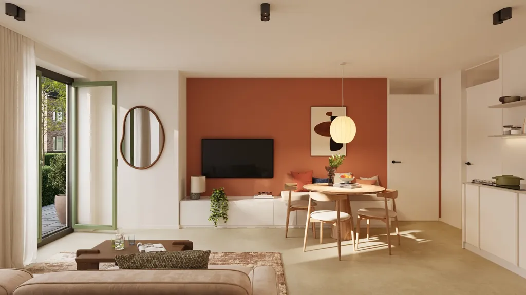 Séjour - All-Electric Apartment with Garden in Oude-Tonge