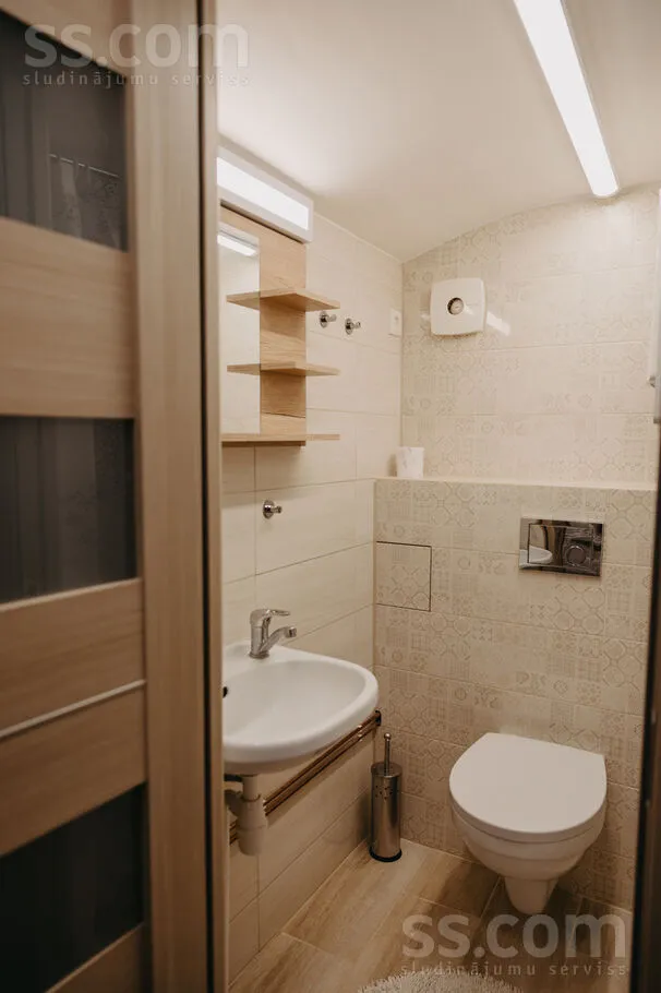 Salles de bain - 1-Bedroom Apartment with Garden View in Riga Centre