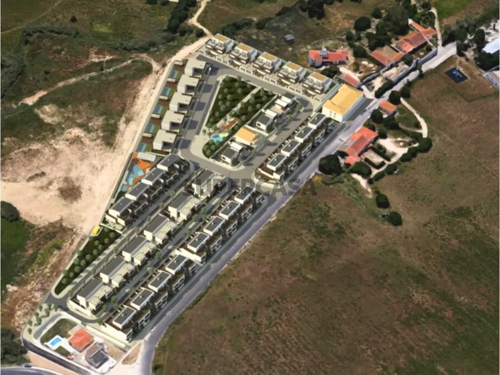 Aerial - Newly Built House with Terrace in Caparica
