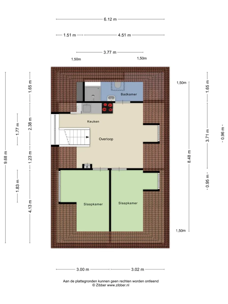 Plan - Compact Apartment with Terrace in Breda