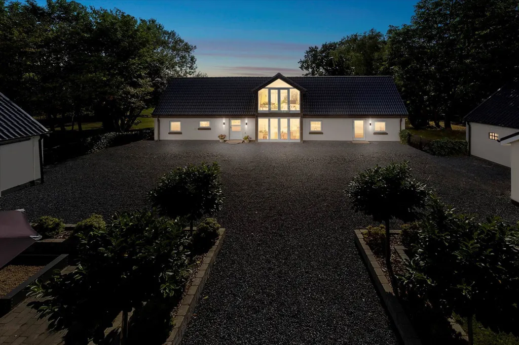 Vue aérienne - Historic Villa with Garden in Vodskov