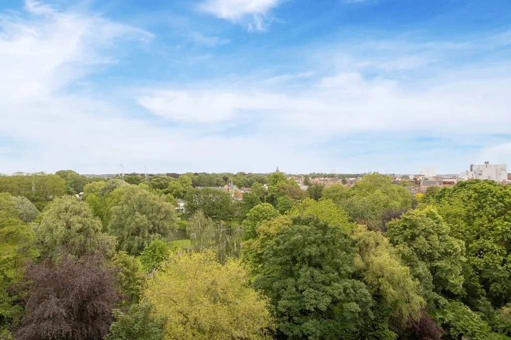 Jardin - Appartement avec deux terrasses et vue verdure à Merksem