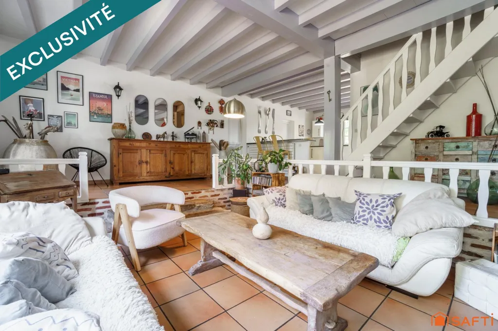 Séjour - Villa Landaise avec Piscine à Léon
