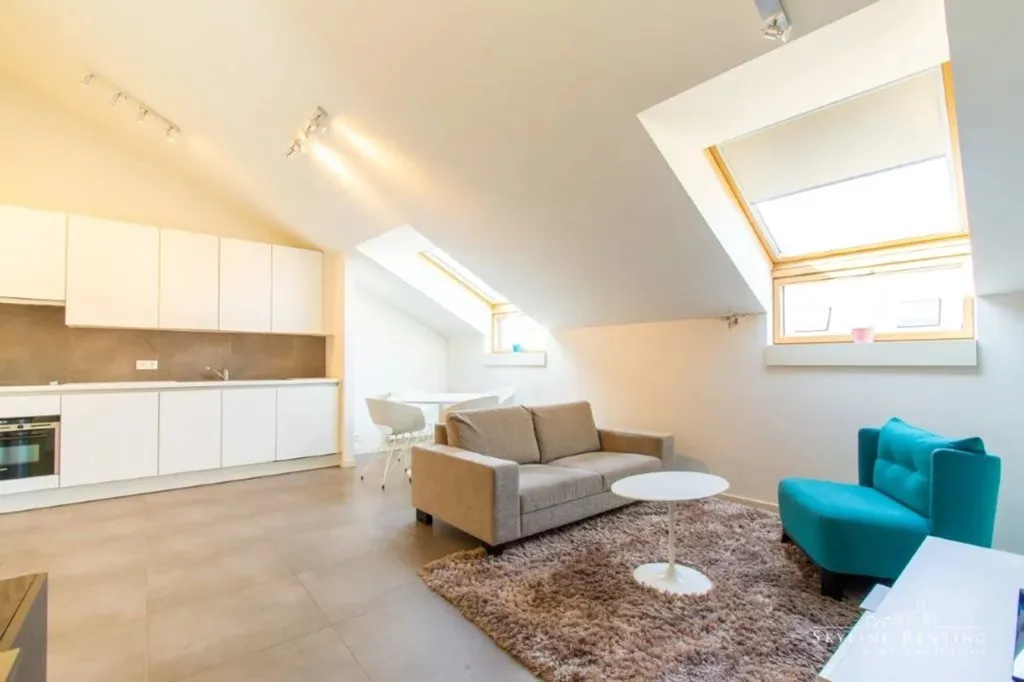 Séjour - Appartement Meublé avec Ascenseur à Ixelles