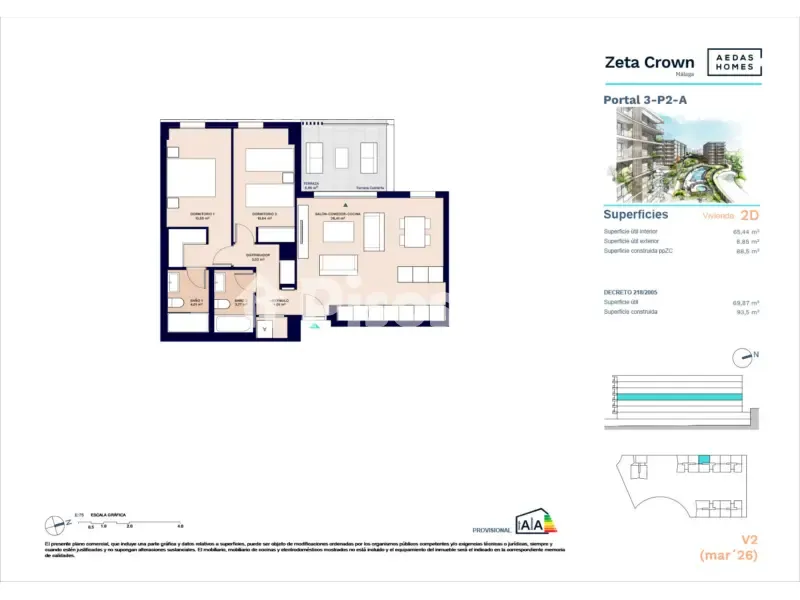 Plaan - New Flat with Terrace in Málaga