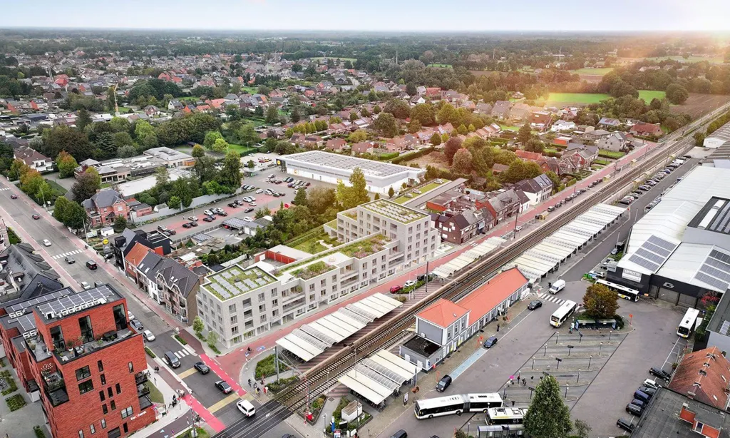 Vista aerea - Modern Apartment with Terrace in Geel