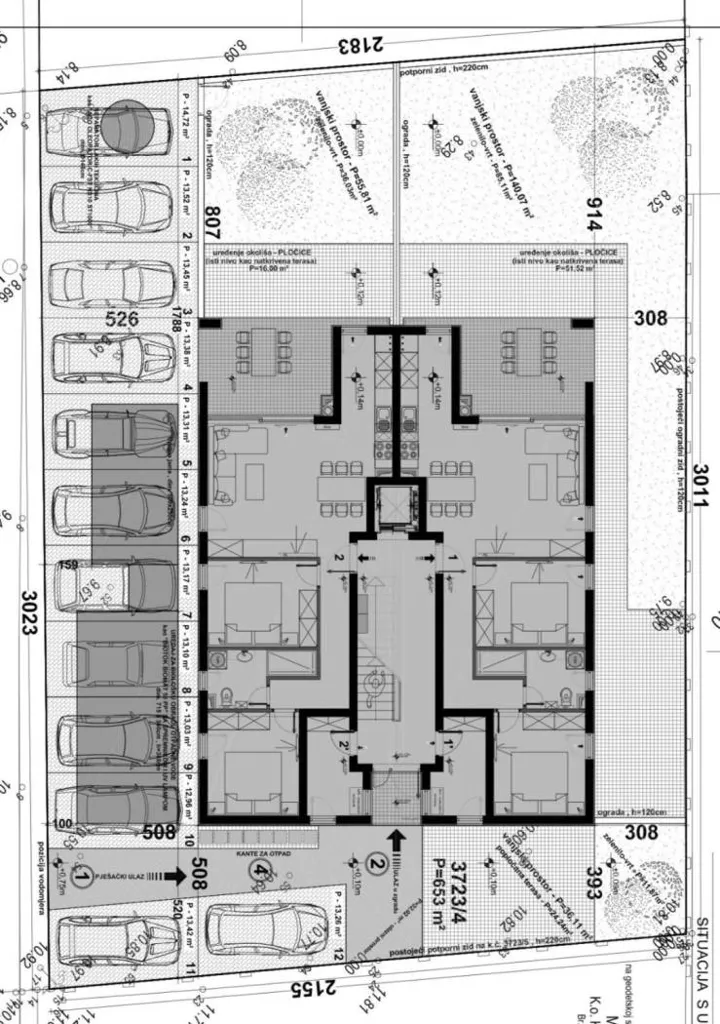 Planimetria - Penthouse with Sea View in Kolan